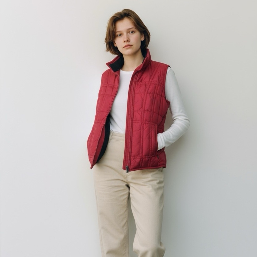 Woolrich Quilted Raspberry Vest - Size Medium